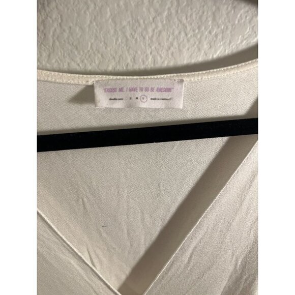 boutique style cream vncek top size Large - Picture 2 of 3